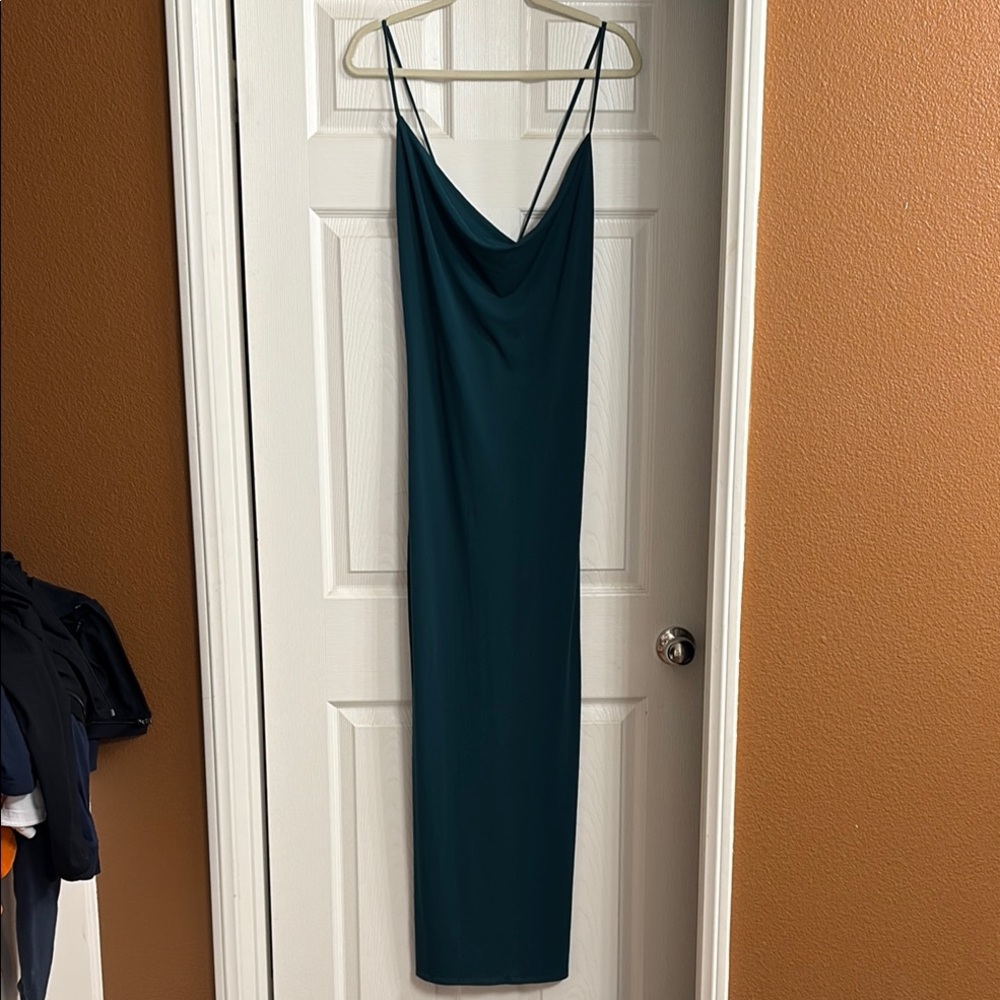 Emerald Green Spaghetti Strap Slip Dress